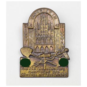 Abzeichen '1933 Münster Tag der Fahnenweihe Kampfbund des gewerblichen Mittelstandes' …