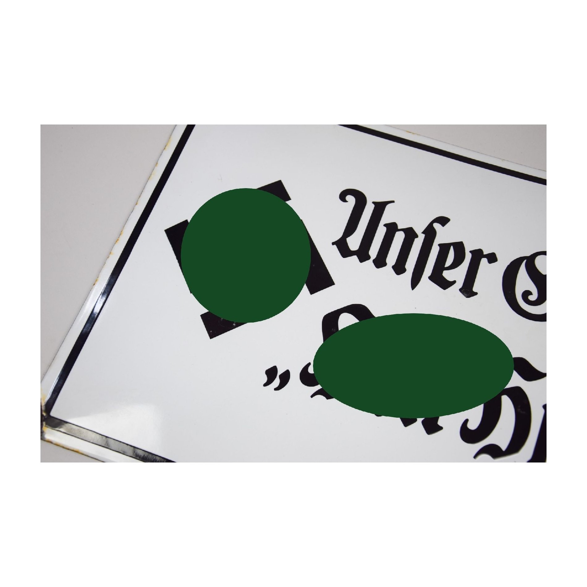 3.Reich Emailleschild 'Unser Gruß ist Heil Hitler' Zustand 1 — image 3