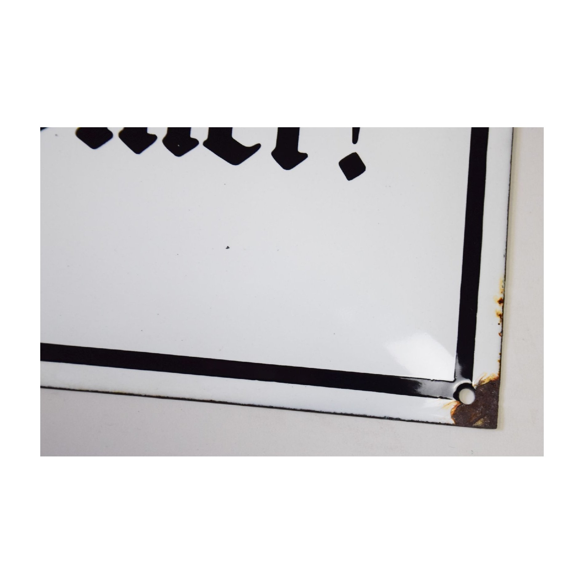 3.Reich Emailleschild 'Unser Gruß ist Heil Hitler' Zustand 1 — image 4