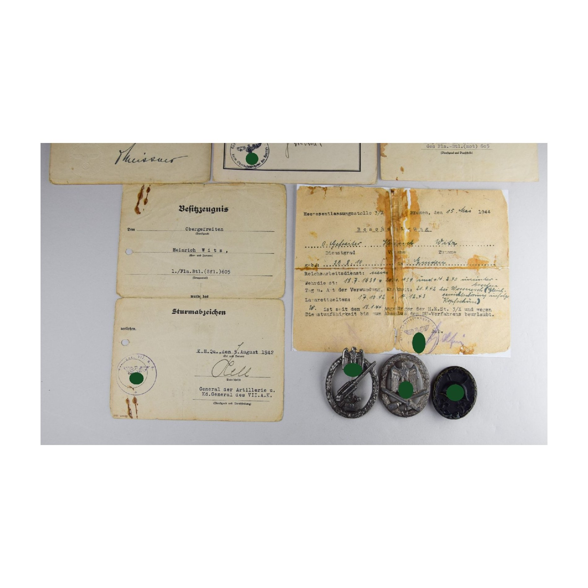 Nachlass eines Obergefreiten der Wehrmacht mit Heeres-Flak-Abzeichen — image 2