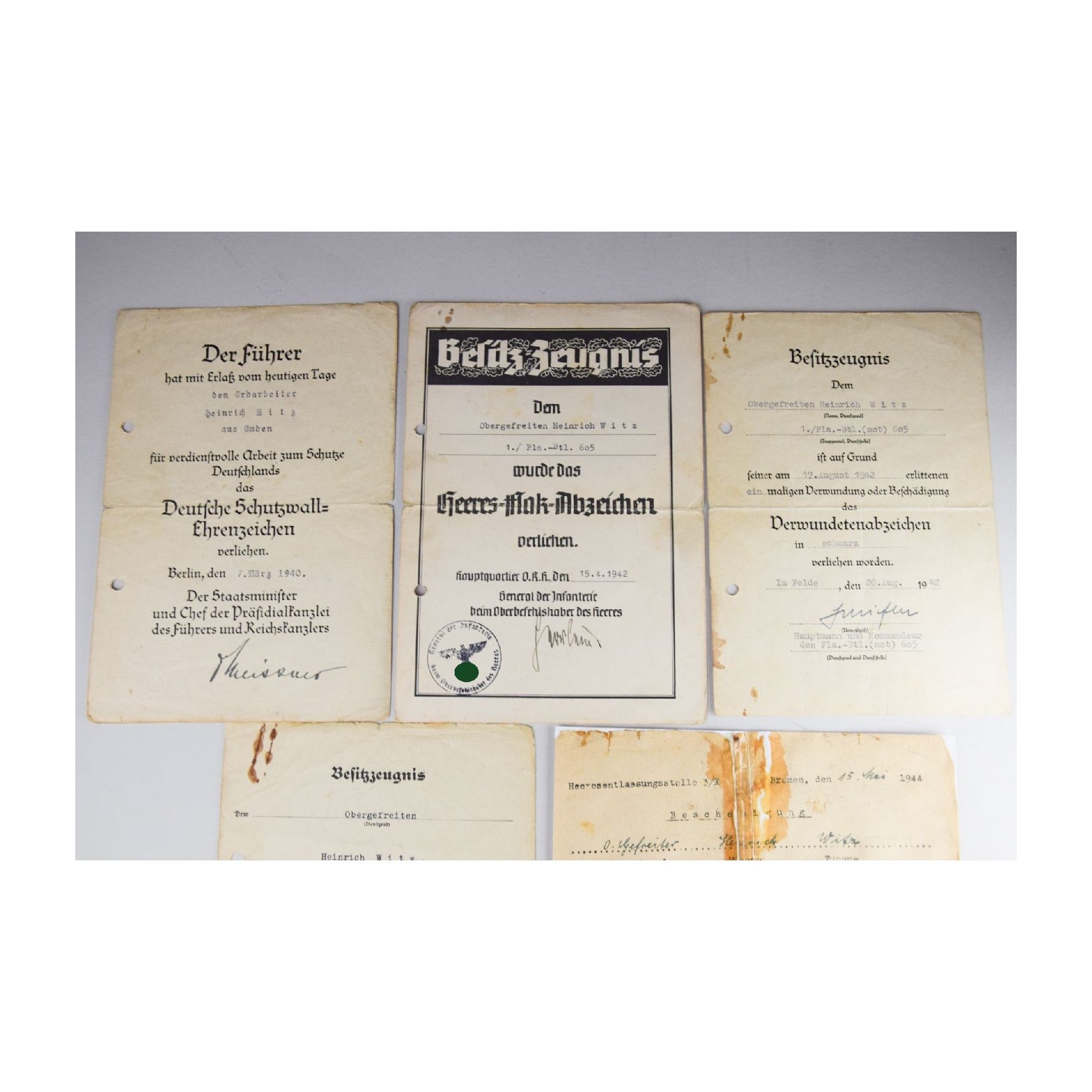 Nachlass eines Obergefreiten der Wehrmacht mit Heeres-Flak-Abzeichen — image 3