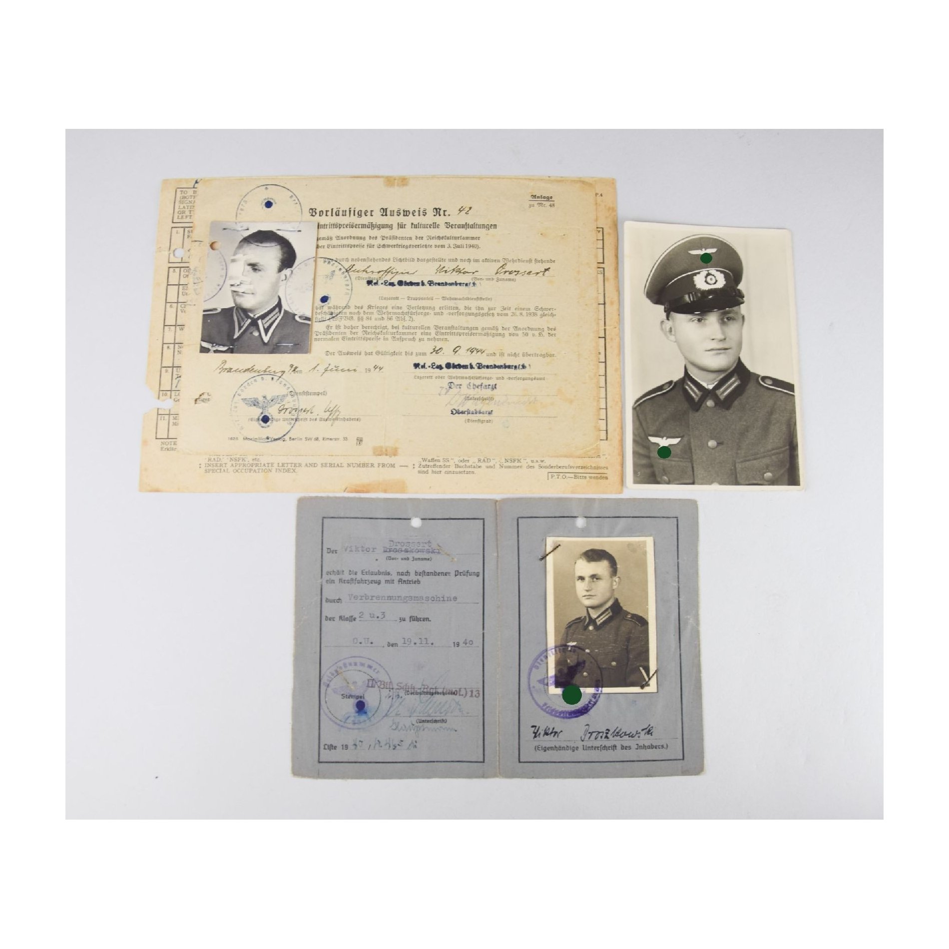 Nachlass Verwundetenabzeichen in Gold Pz. Gren. Regt. 13 — image 4