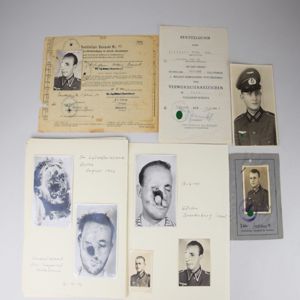 Nachlass Verwundetenabzeichen in Gold Pz. Gren. Regt. 13