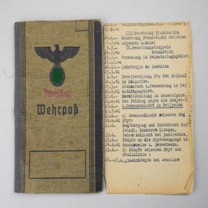 Wehrmacht Heer Wehrpass Friedrich Wilke Deutsches Kreuz in Gold