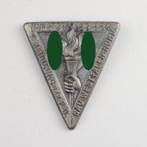 Gau Westfalen-Nord 'Vereidigung Der P.O.' Abzeichen Münster 1934