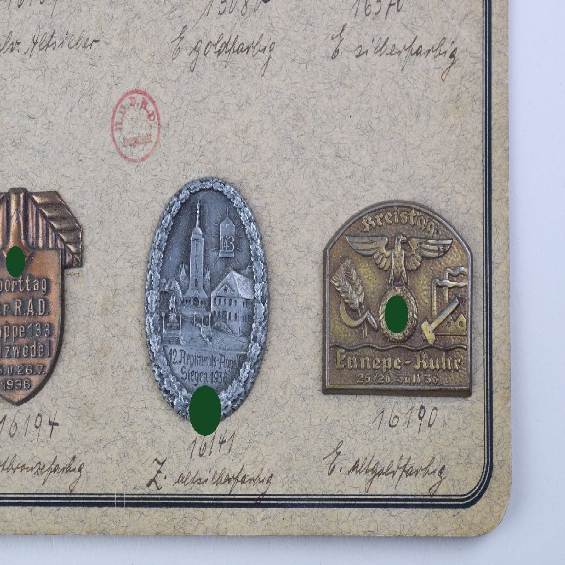 3. Reich Tagungs-und Veranstaltungsabzeichen Verkaufsplatte — image 3