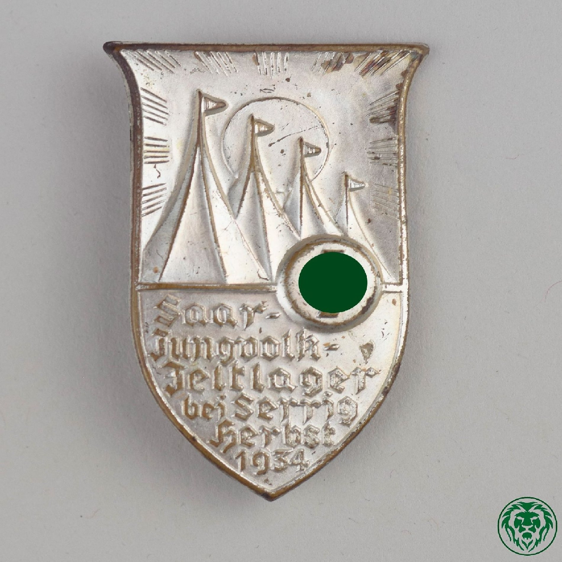 DJ-Abzeichen 'Saar-Jungvolk Zeltlager bei Serrig Herbst 1934' Selten! — image 2