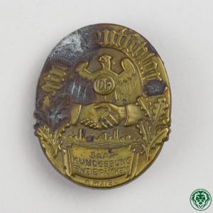 Abzeichen 'Unser Deutschland Saar Kundgebung Zweibrücken' 6.Mai 1934