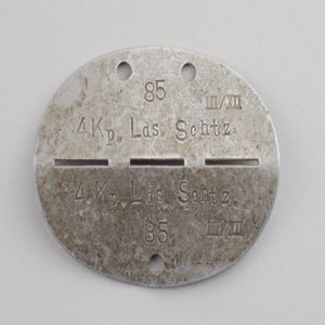 Erkennungsmarke 4.Kp. Lds Schtz