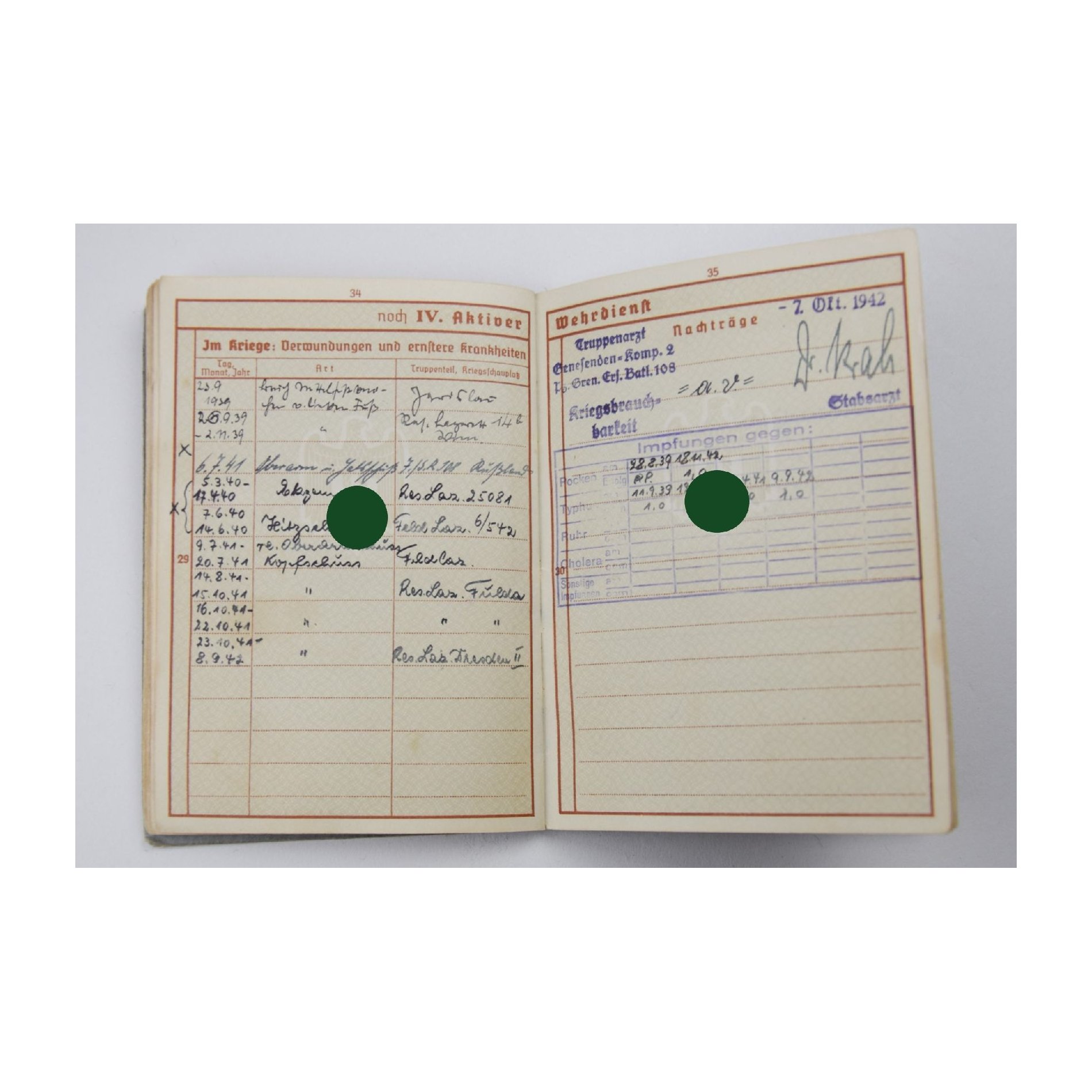 Wehrpass eines Obergefreiten Panzersoldat der Wehrmacht verliehenes PKA in Silber etc. — image 11