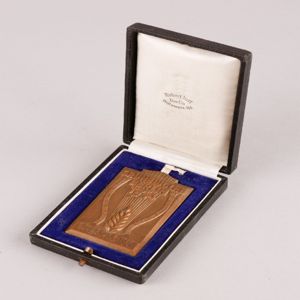 Plakette 'Grüne Woche Berlin' 1934 im Etui '2.Preis für Butter' …