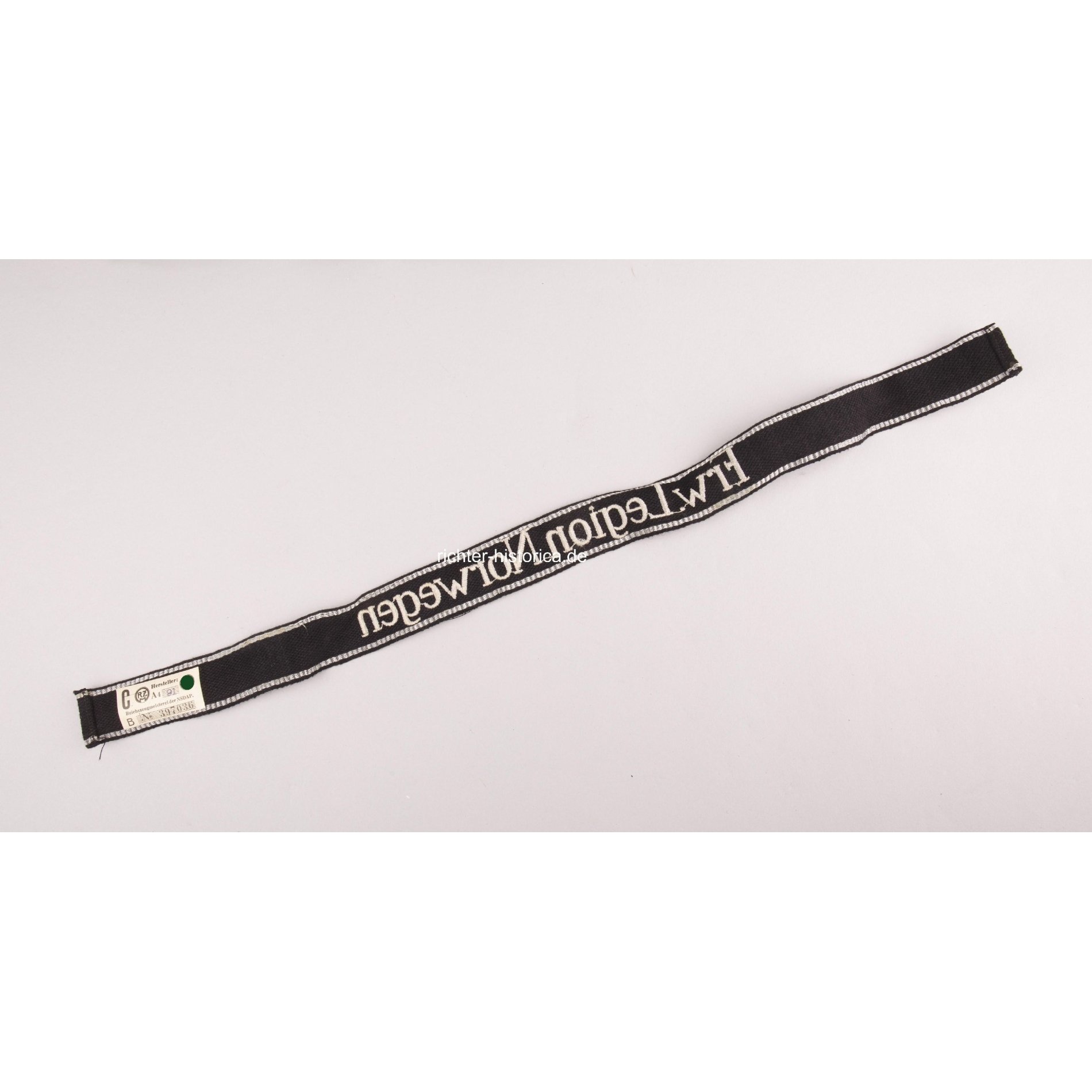 SS-Ärmelband Frw. Legion Norwegen mit RZM Etikett, MINT — image 5