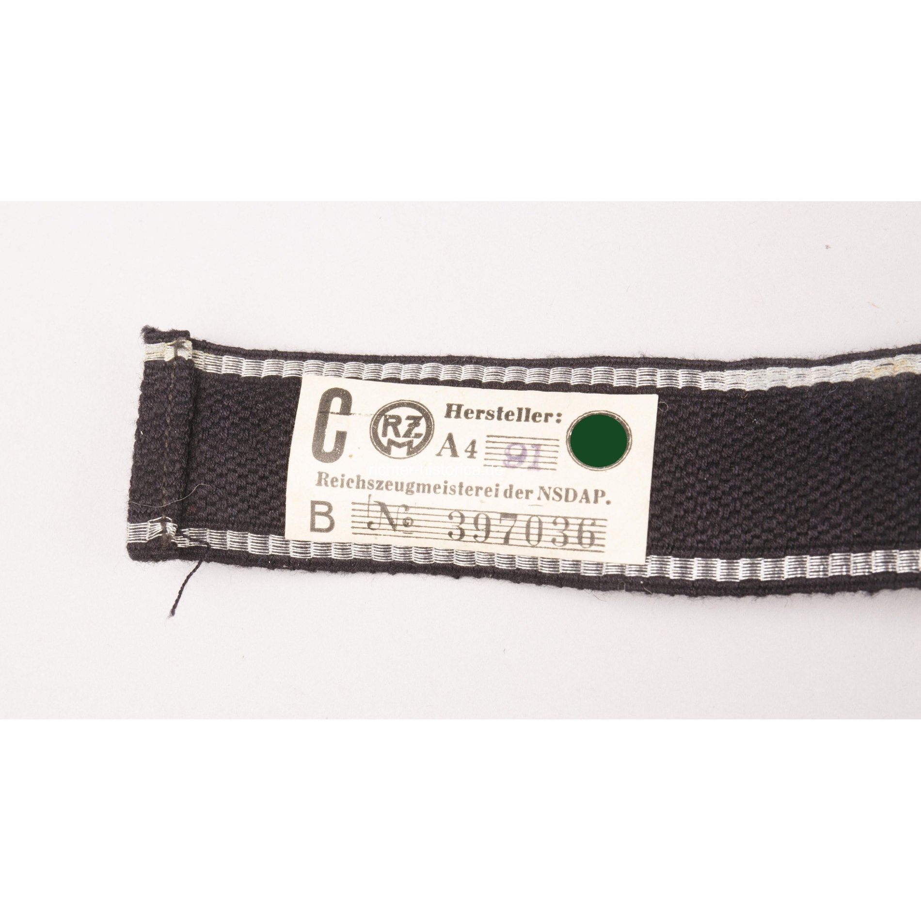 SS-Ärmelband Frw. Legion Norwegen mit RZM Etikett, MINT — image 6