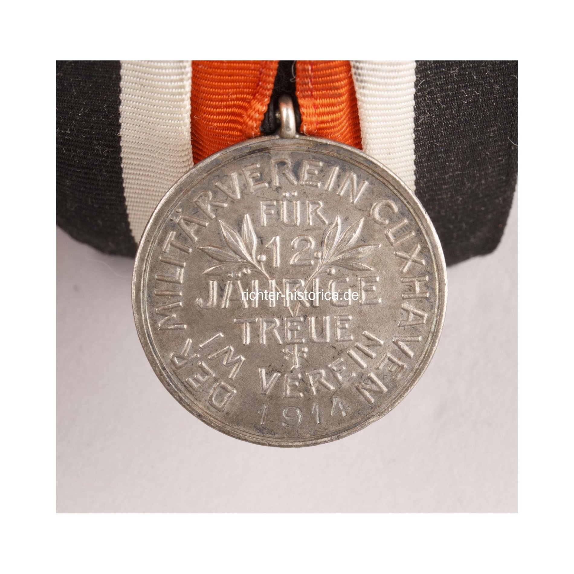 Wilhelm II. D. Kaiser für 12 jährige Treue Militärverein Cuxhaven 1914 — image 2