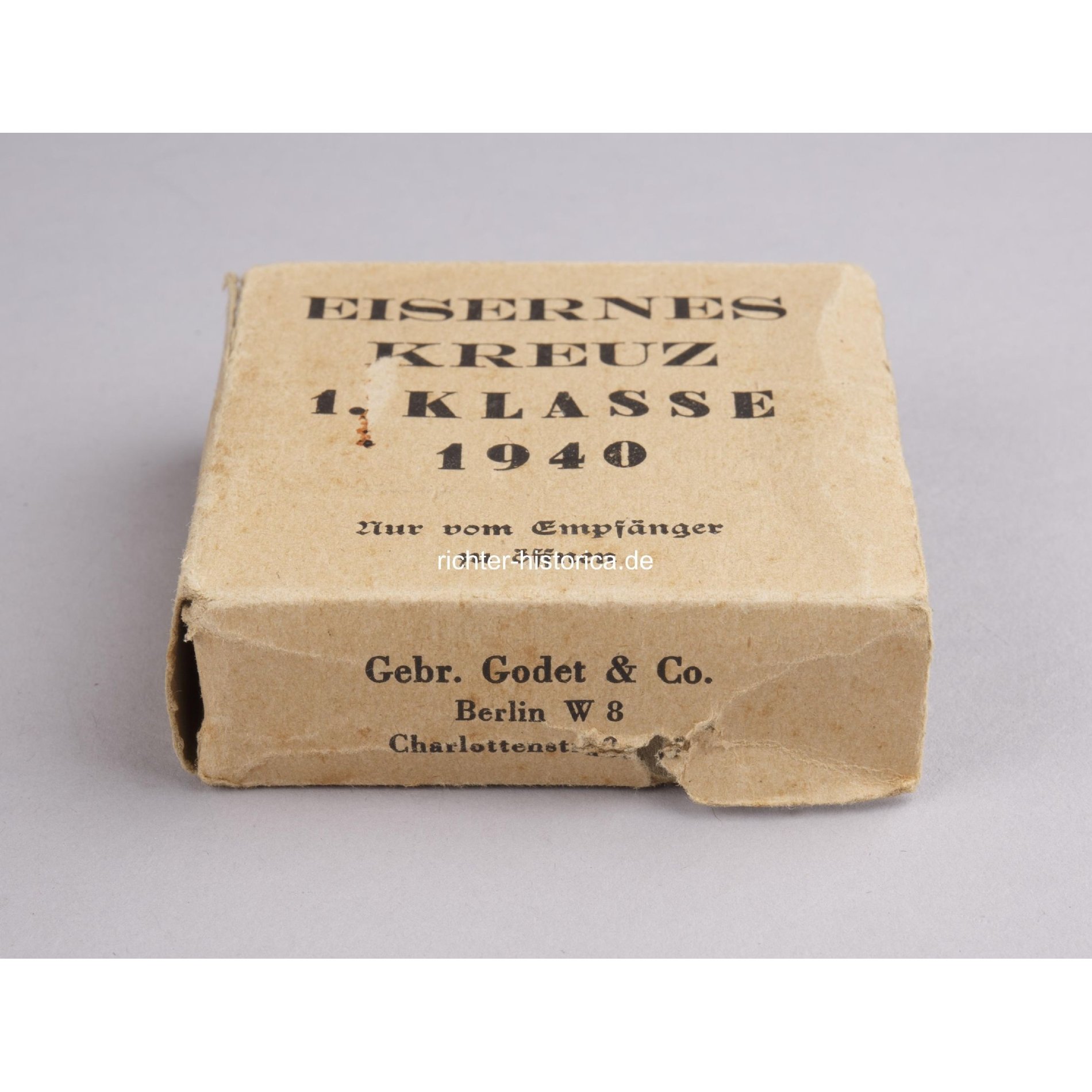 Seltener Umkarton für das Eiserne Kreuz 1.Klasse (1940) Godet, Berlin — image 4