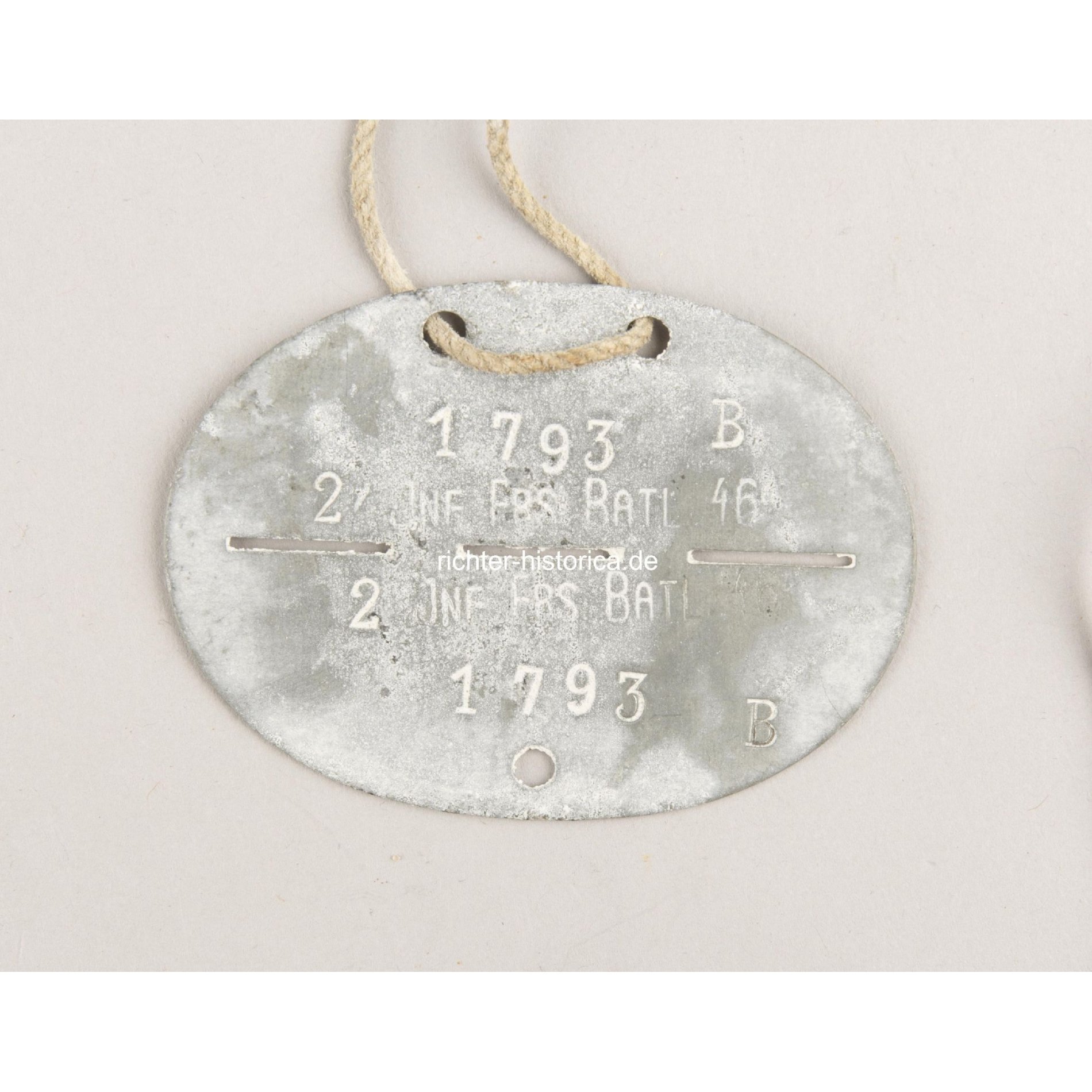 Erkennungsmarke 2/ Inf Ers Batl. 46 — image 2