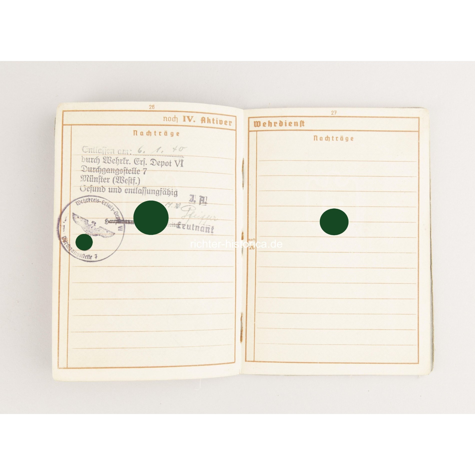 Wehrpass eines Veteranen aus dem 1.Weltkrieg (Ek1) — image 7
