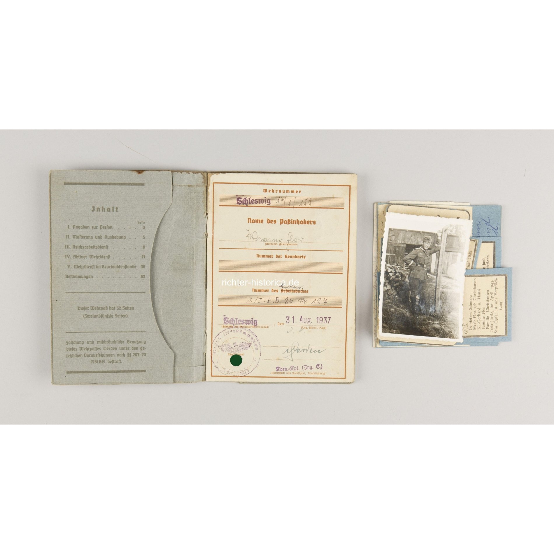 Nachlass eines Oberfeldwebels der Wehrmacht mit Osteinsätzen — image 2