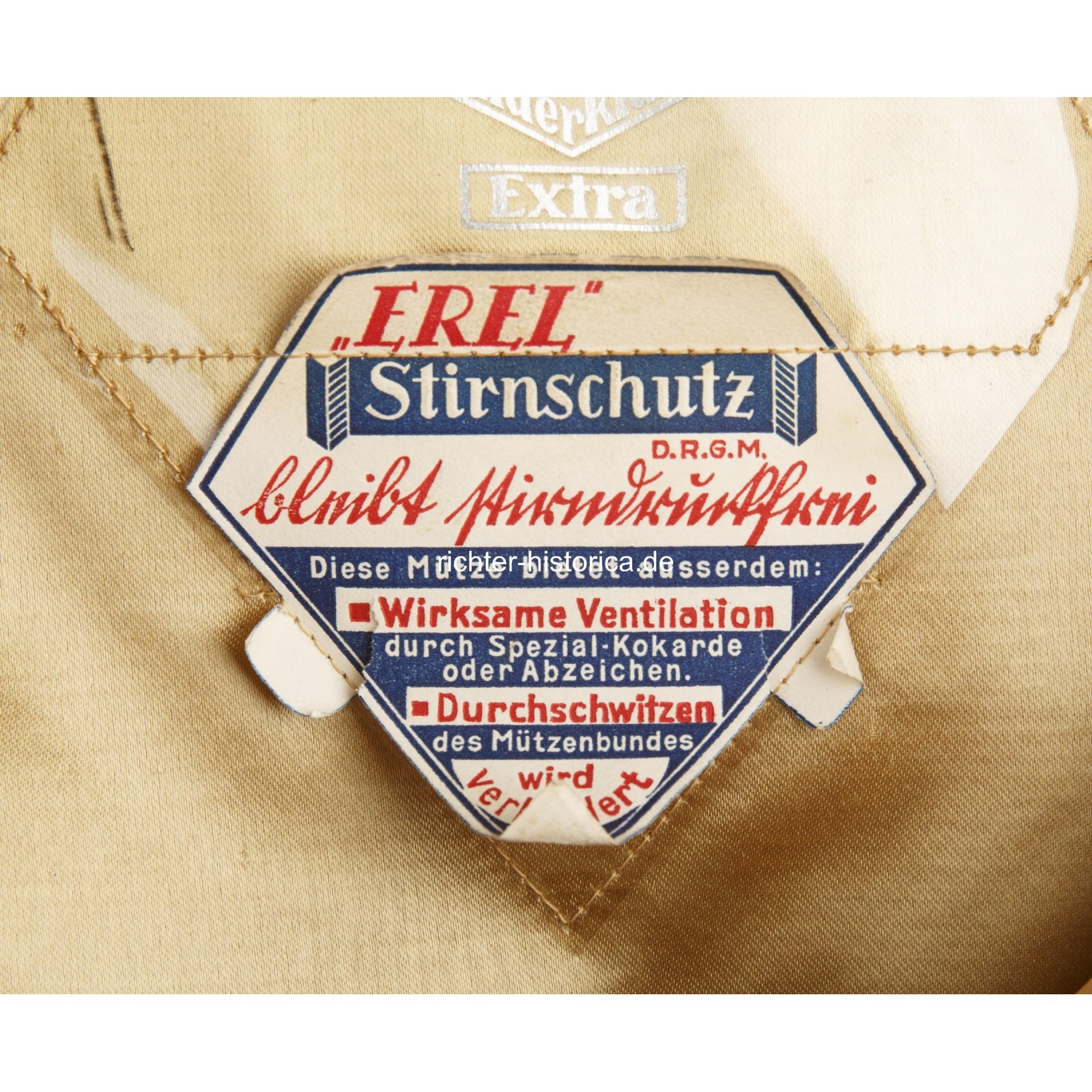 Panzer Schirmmütze für Offiziere der Wehrmacht, mit EREL Papieretikett(!) — image 12