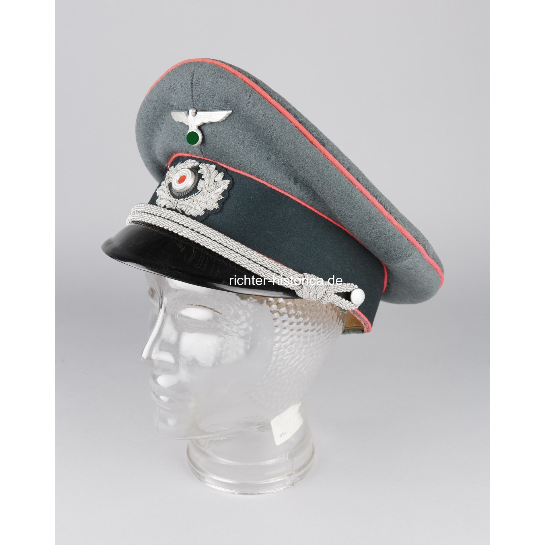 Panzer Schirmmütze für Offiziere der Wehrmacht, mit EREL Papieretikett(!) — image 2