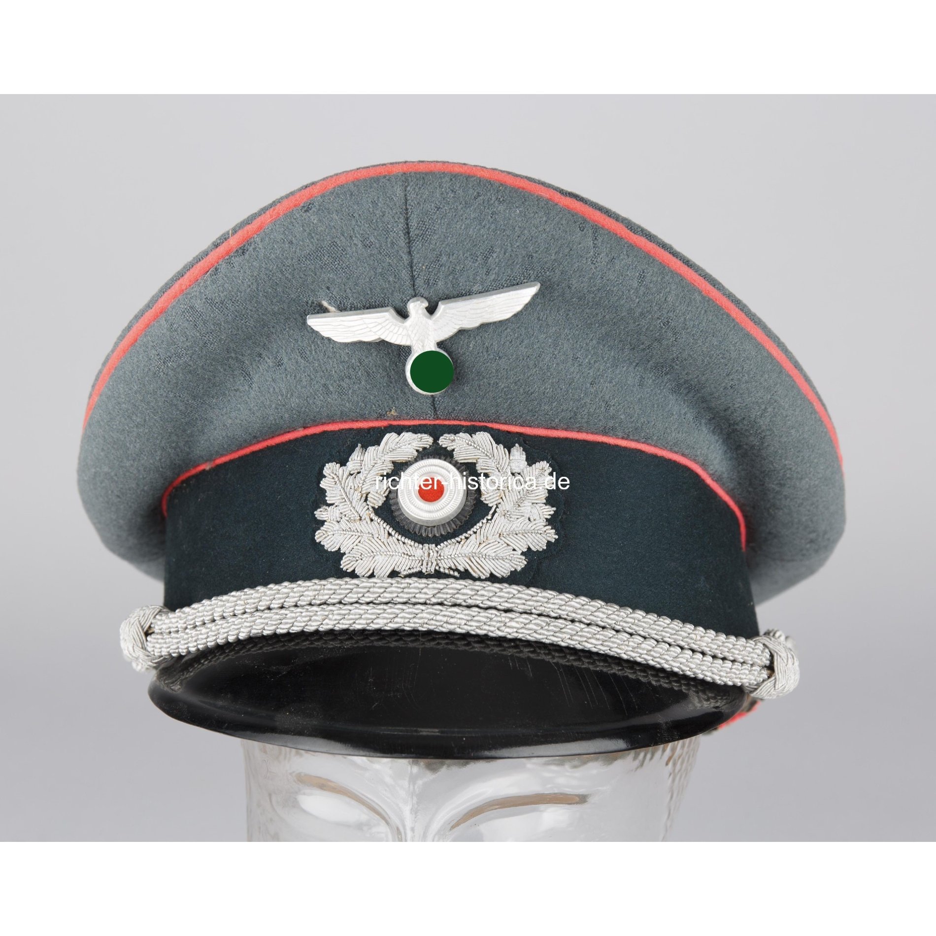Panzer Schirmmütze für Offiziere der Wehrmacht, mit EREL Papieretikett(!) — image 3