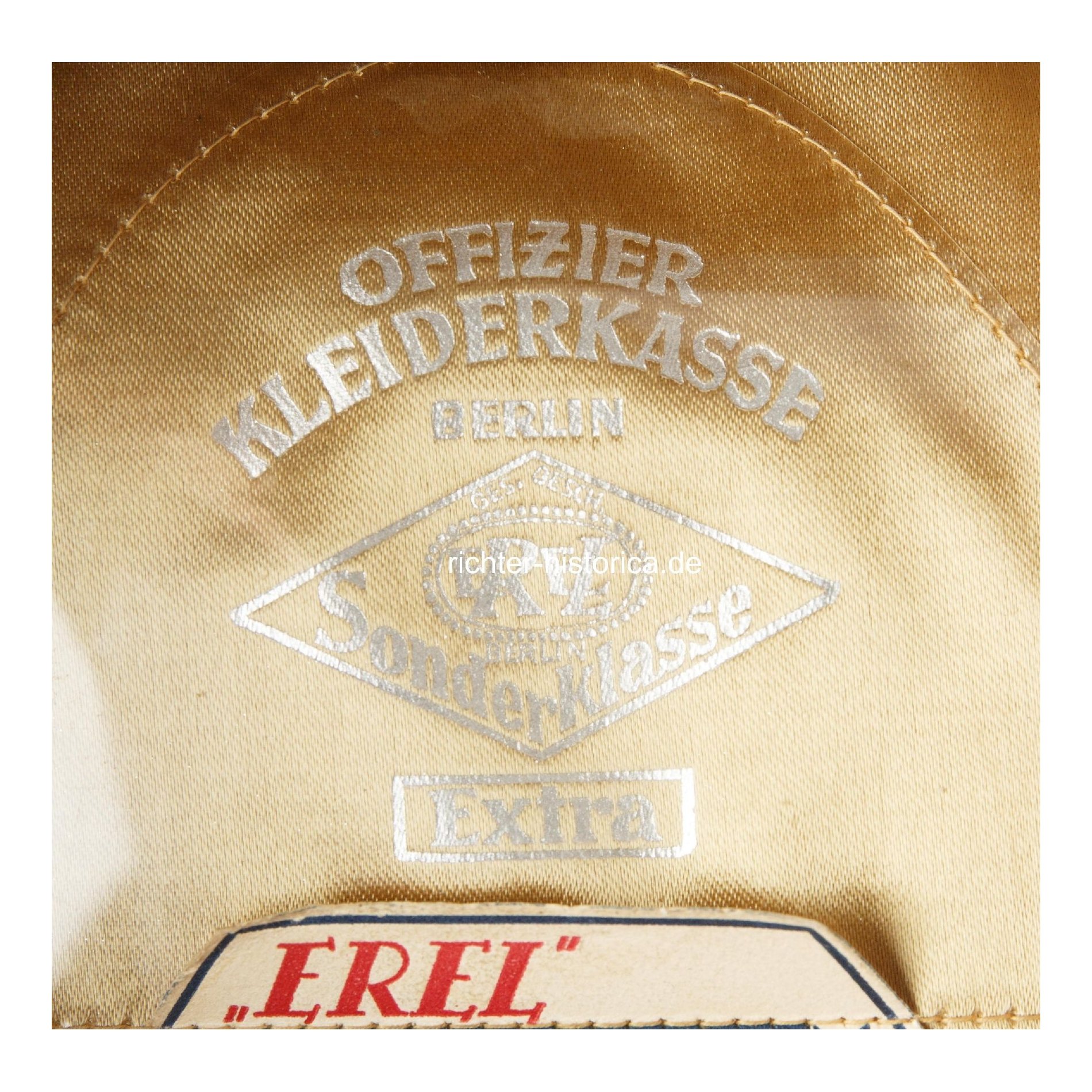 Panzer Schirmmütze für Offiziere der Wehrmacht, mit EREL Papieretikett(!) — image 8