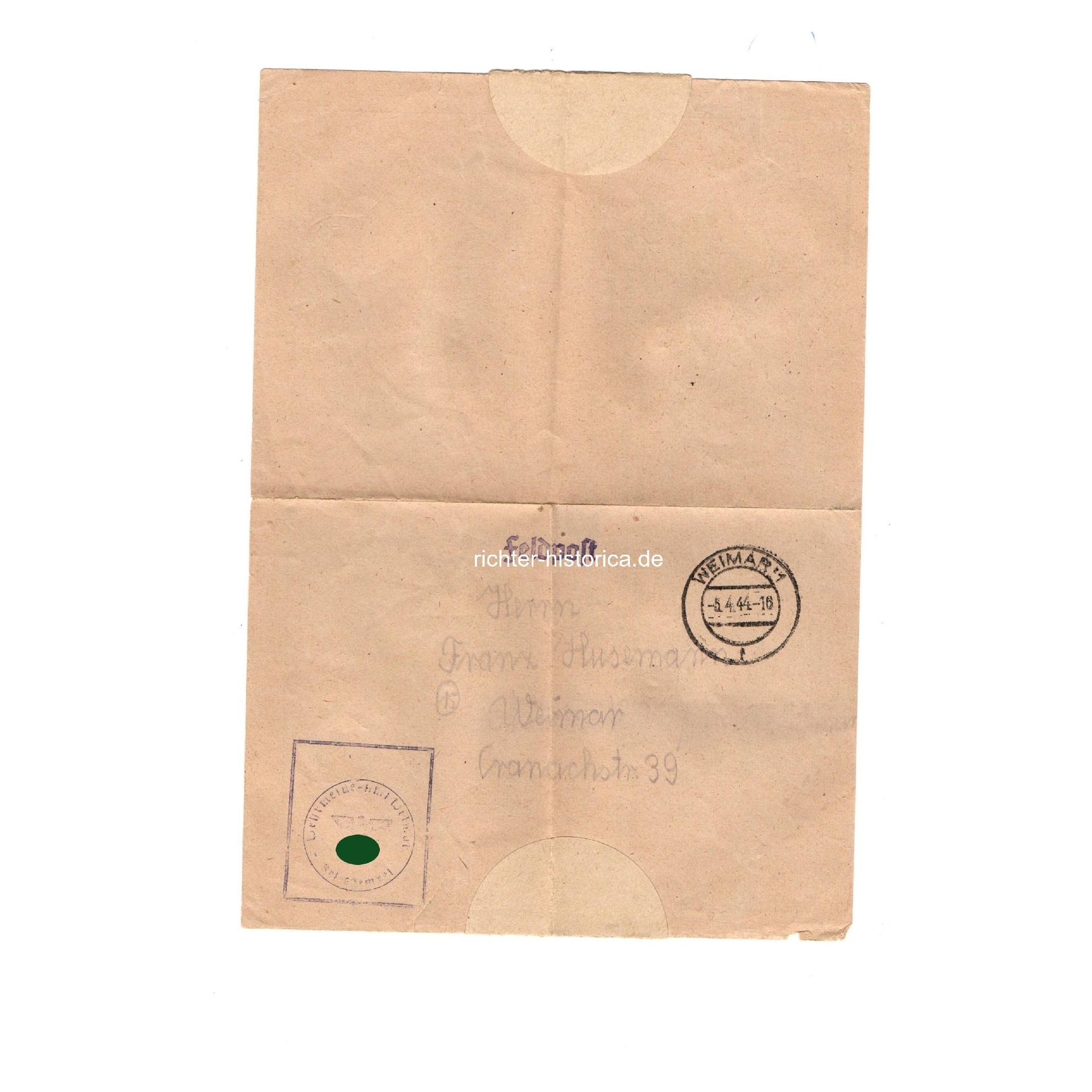 Wehrpass Dienstpflichtiger Schw. Heimatbatterie 266/IV geg. Luftangriffe — image 8