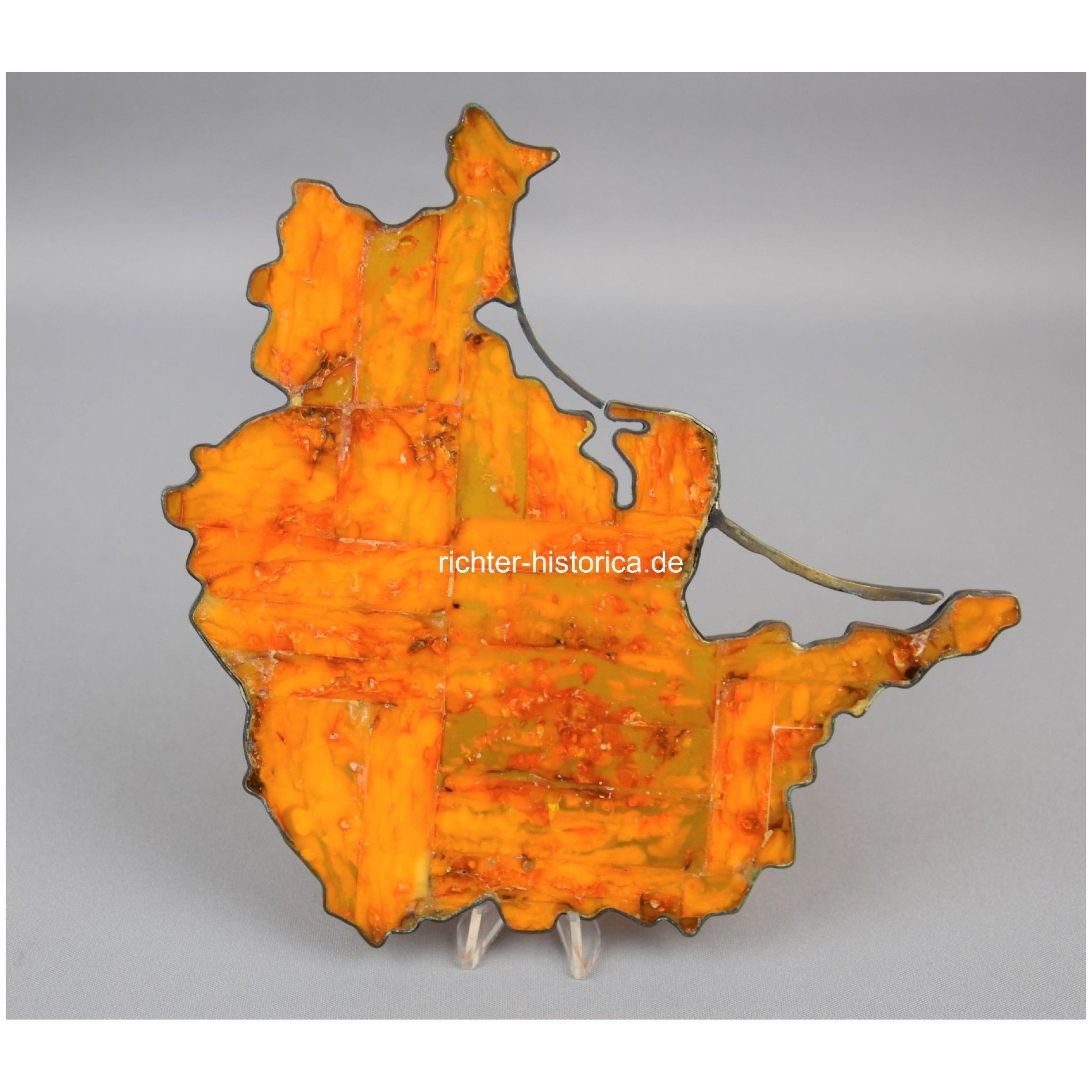 SBM Bernstein Staatsgeschenk Verdienstgeschenk 'Fläche von Ostpreußen' mit 3.Reich Adler — image 6