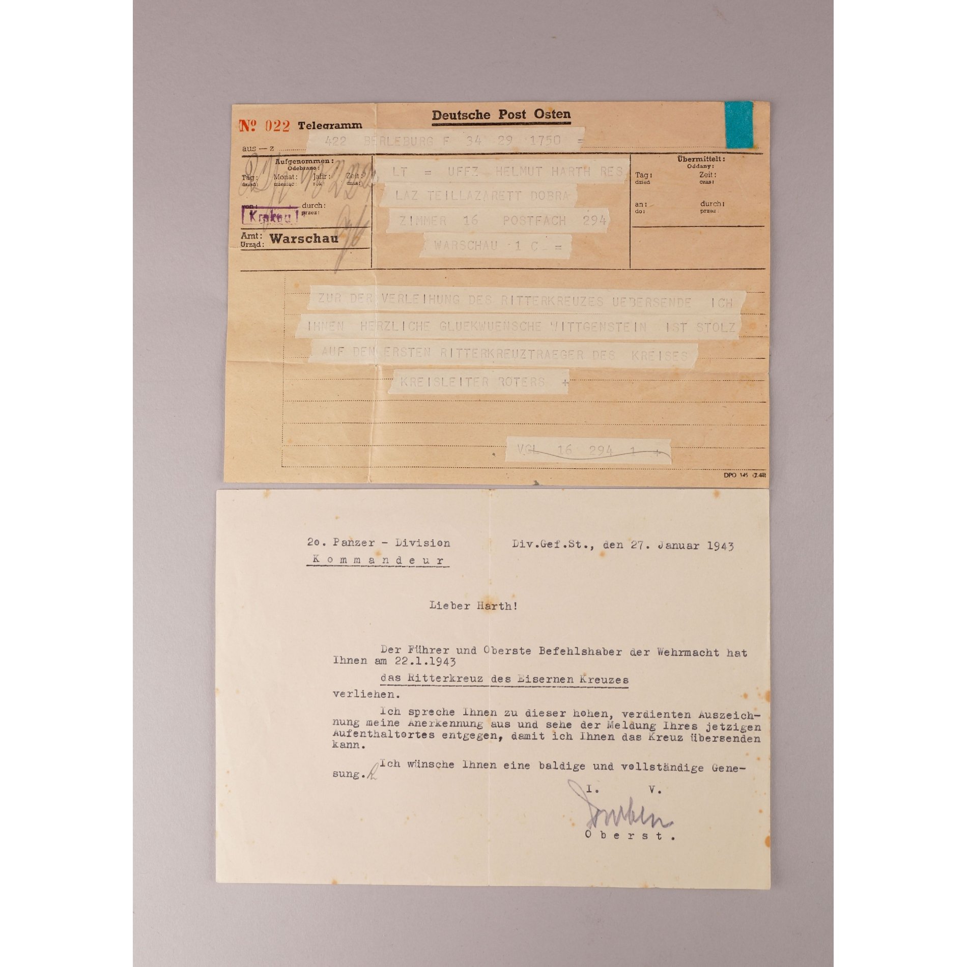 Ritterkreuznachlass Oberfeldwebel Helmut Harth im 12./Panzer-Regiment 21 — image 6