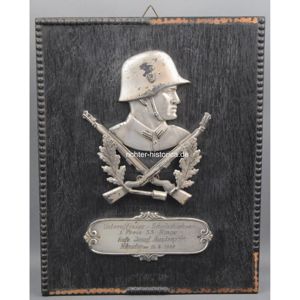 Ehrentafel 'Unteroffizier 1.Preis im Schulschiehsen ' 1941