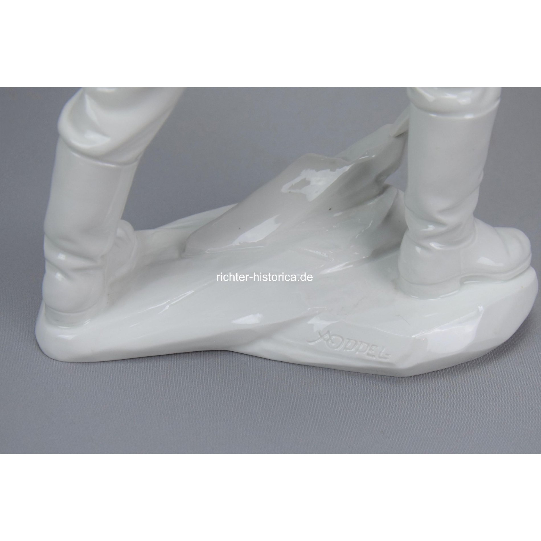 Wehrmacht Große Porzellan Skulptur Deutscher Soldat mit Stahlhelm 1941 RAD Pionier 'Alfred Oppel' — image 11