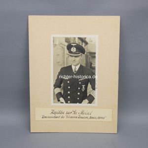 Originalunterschrift Ritterkreuzträger Kapitän zur See 'Meisel' Kommandant des Schweren Kreuzers …