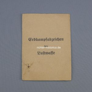 Verleihungstüte für das Erdkampfabzeichen der Luftwaffe, Herst. OSANG