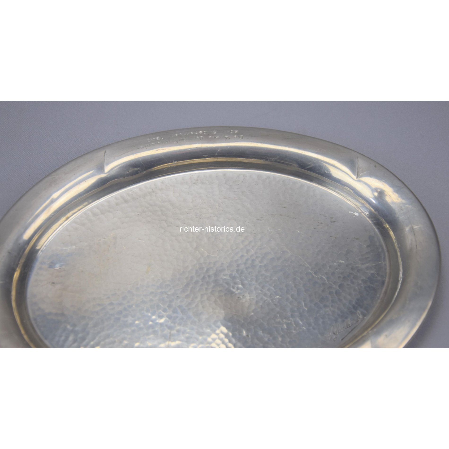 3.Reich Tablett Andenken 'Die Ärzte der 3.Kompanie zum 6.Dezember 1940' — image 4