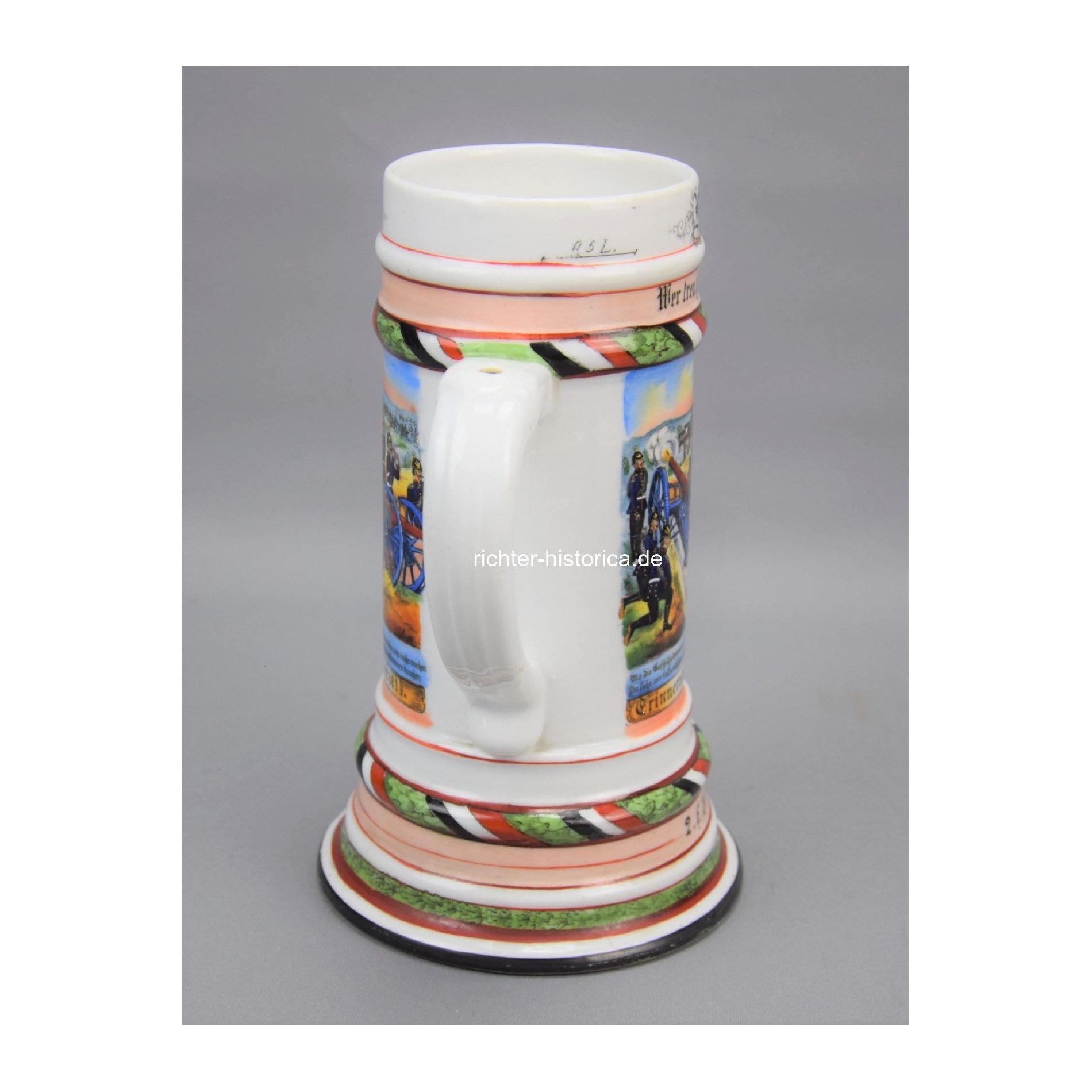 Reservistenkrug 0,5L Bierkrug 2.f. Battr.2. 2.Westfäl. Feld Art. Regt. Nr.22 Münster 1903-05 — image 6