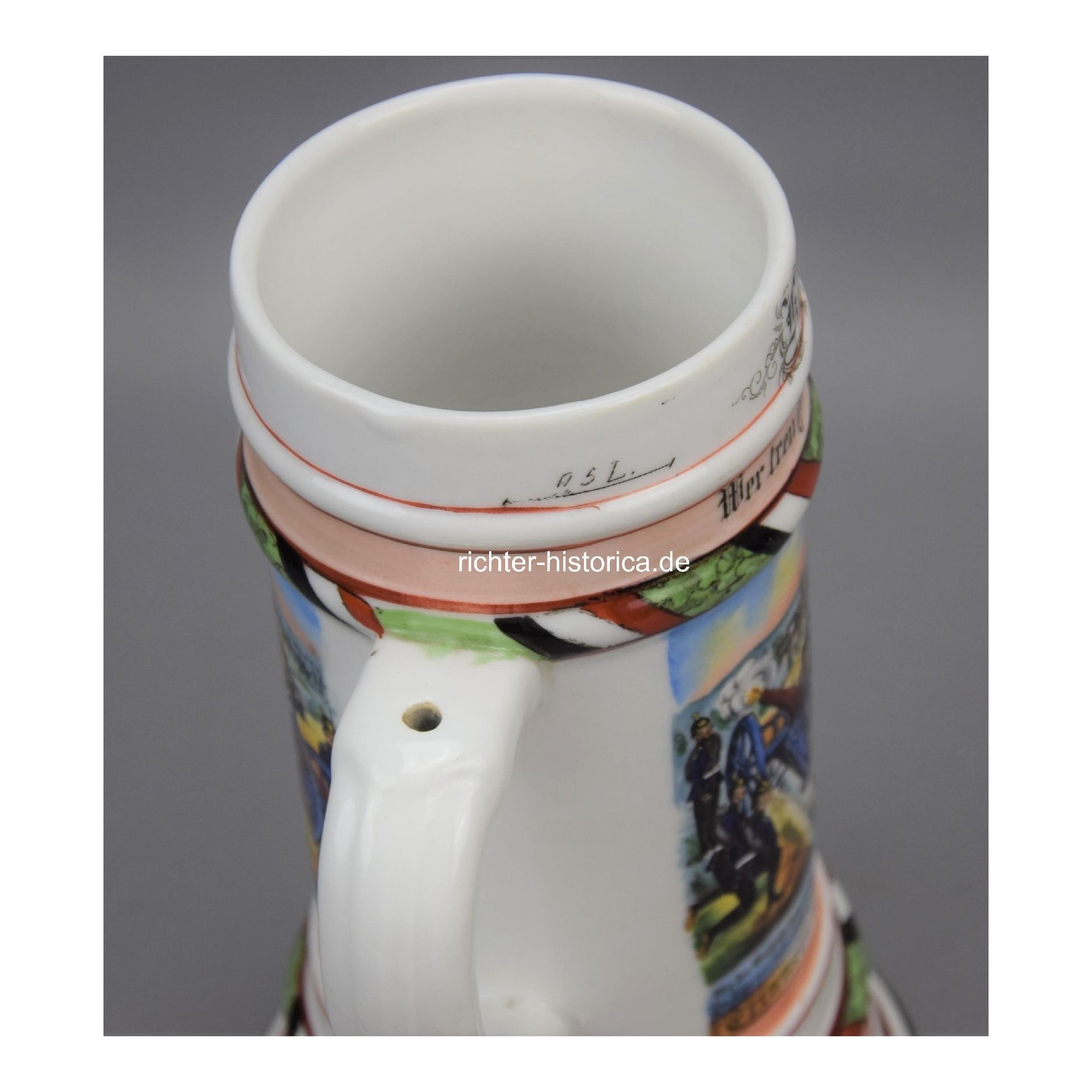 Reservistenkrug 0,5L Bierkrug 2.f. Battr.2. 2.Westfäl. Feld Art. Regt. Nr.22 Münster 1903-05 — image 7