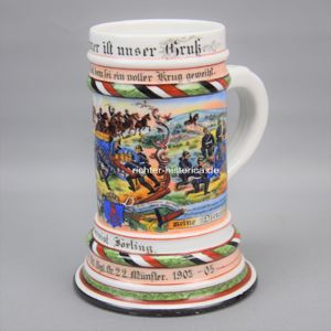 Reservistenkrug 0,5L Bierkrug 2.f. Battr.2. 2.Westfäl. Feld Art. Regt. Nr.22 …