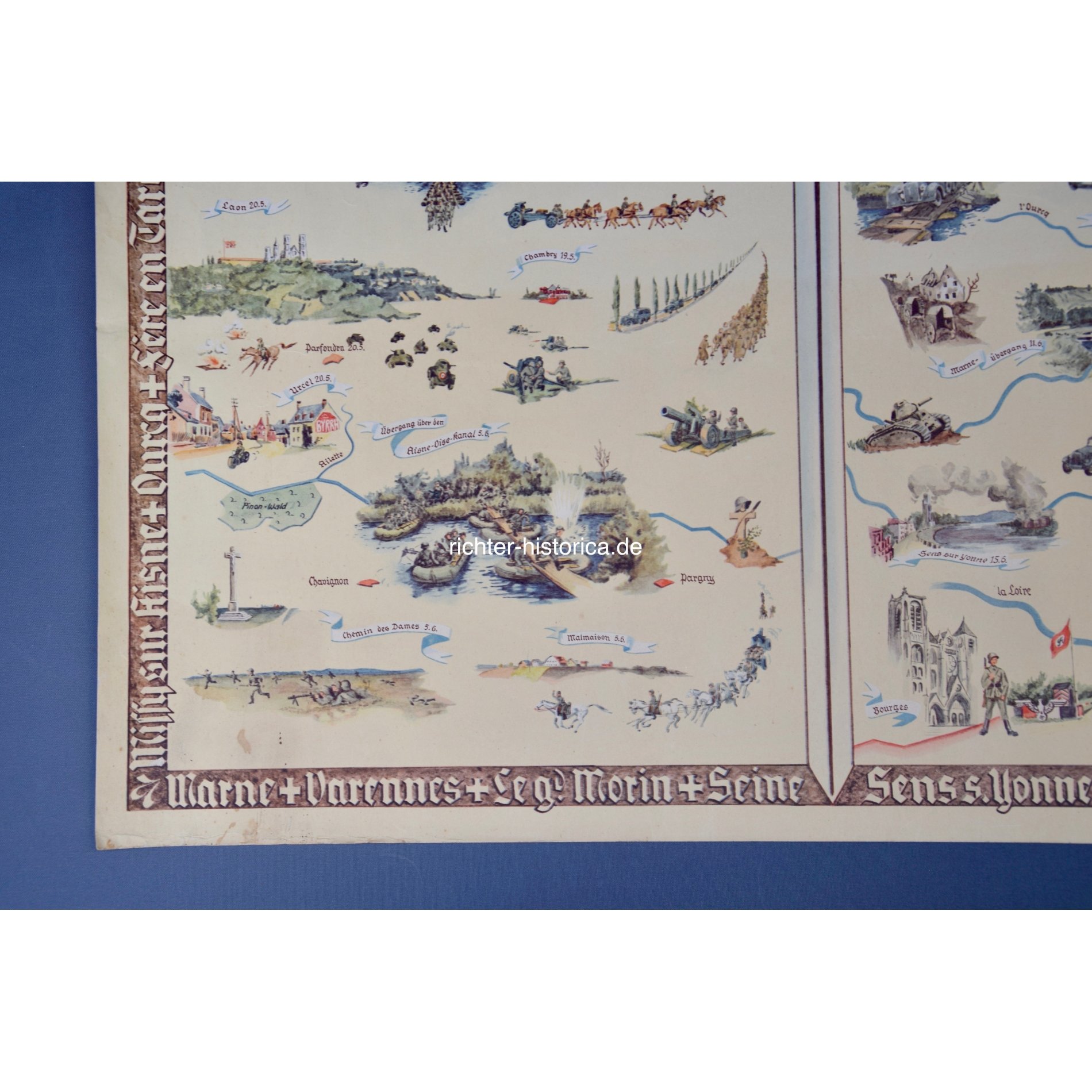 Deutsche Wehrmacht, Illustrierte Karte der Western Offensive, 25.Infantriedivision — image 2