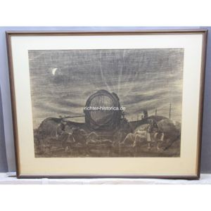 Hermann Schweizer (1910-1988) 'Soldaten mit Scheinwerfer'