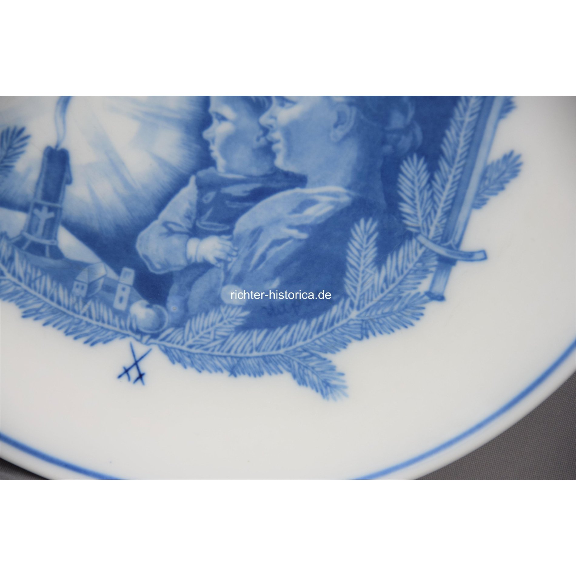 Meissen Erinnerungsteller Artillerie Kriegsweihnacht — image 3