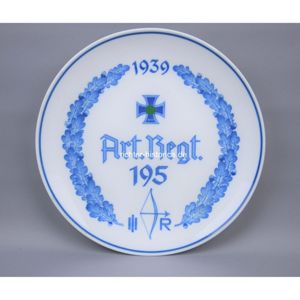 Meissen Erinnerungsteller 'Art. Regt. 195' 1939