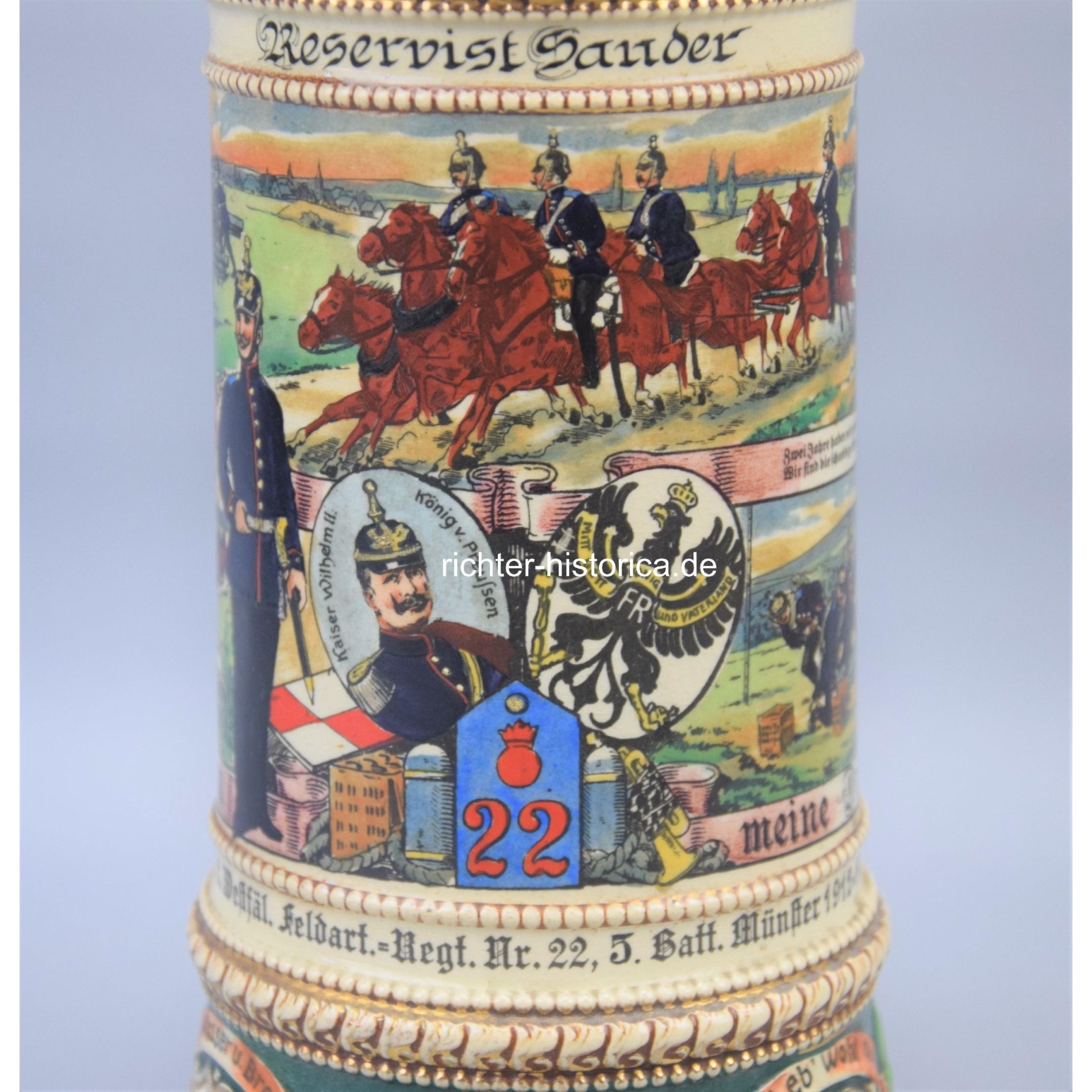 Reservistenkrug 2.Westfäl. Feldart.-Rgt. Nr.22, 5.Battl. Münster 1912-14 — image 11