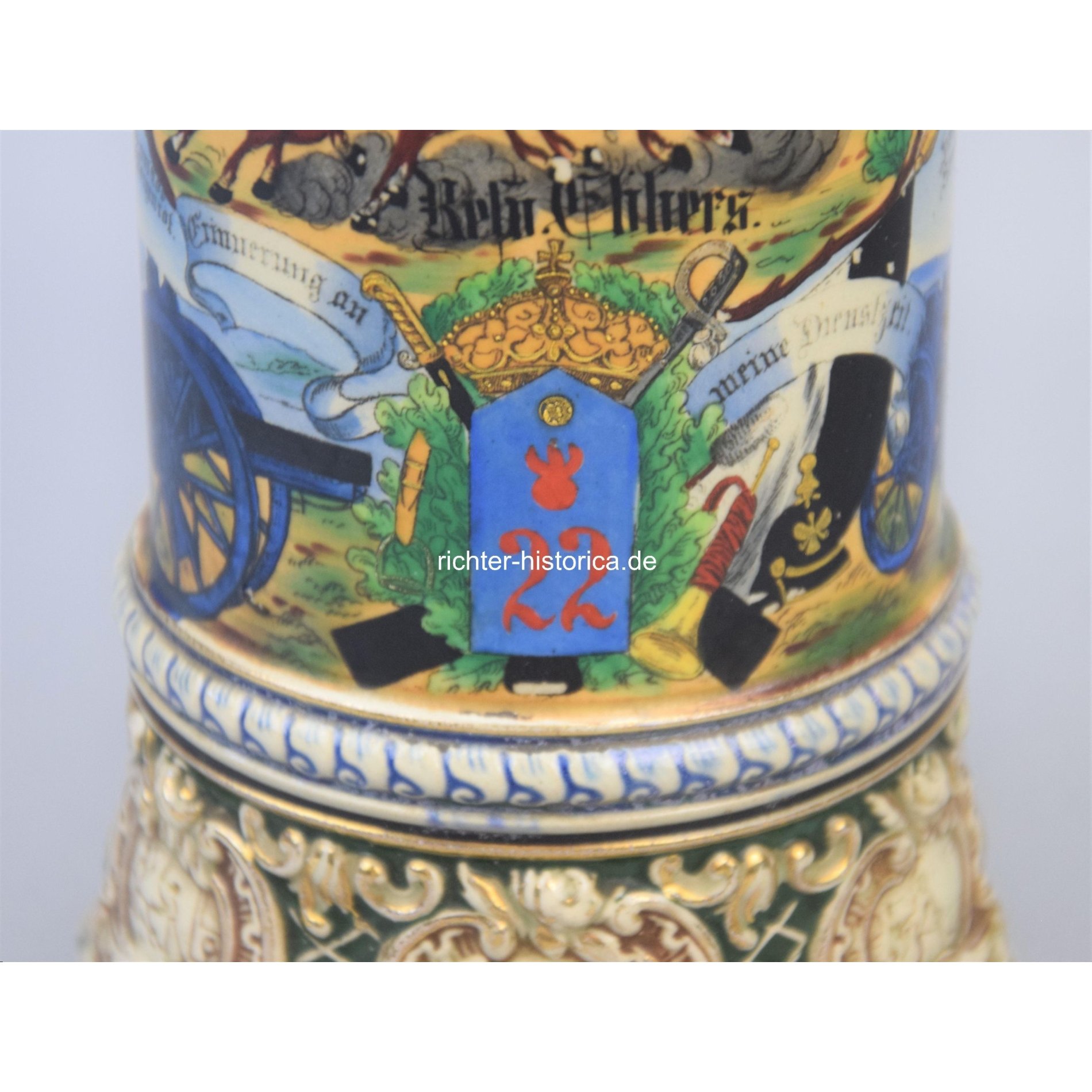 Großer Reservistenkrug Reserve 'Feld Art. Rgt. No 22 Münster' Westfalen 1906/08 — image 4