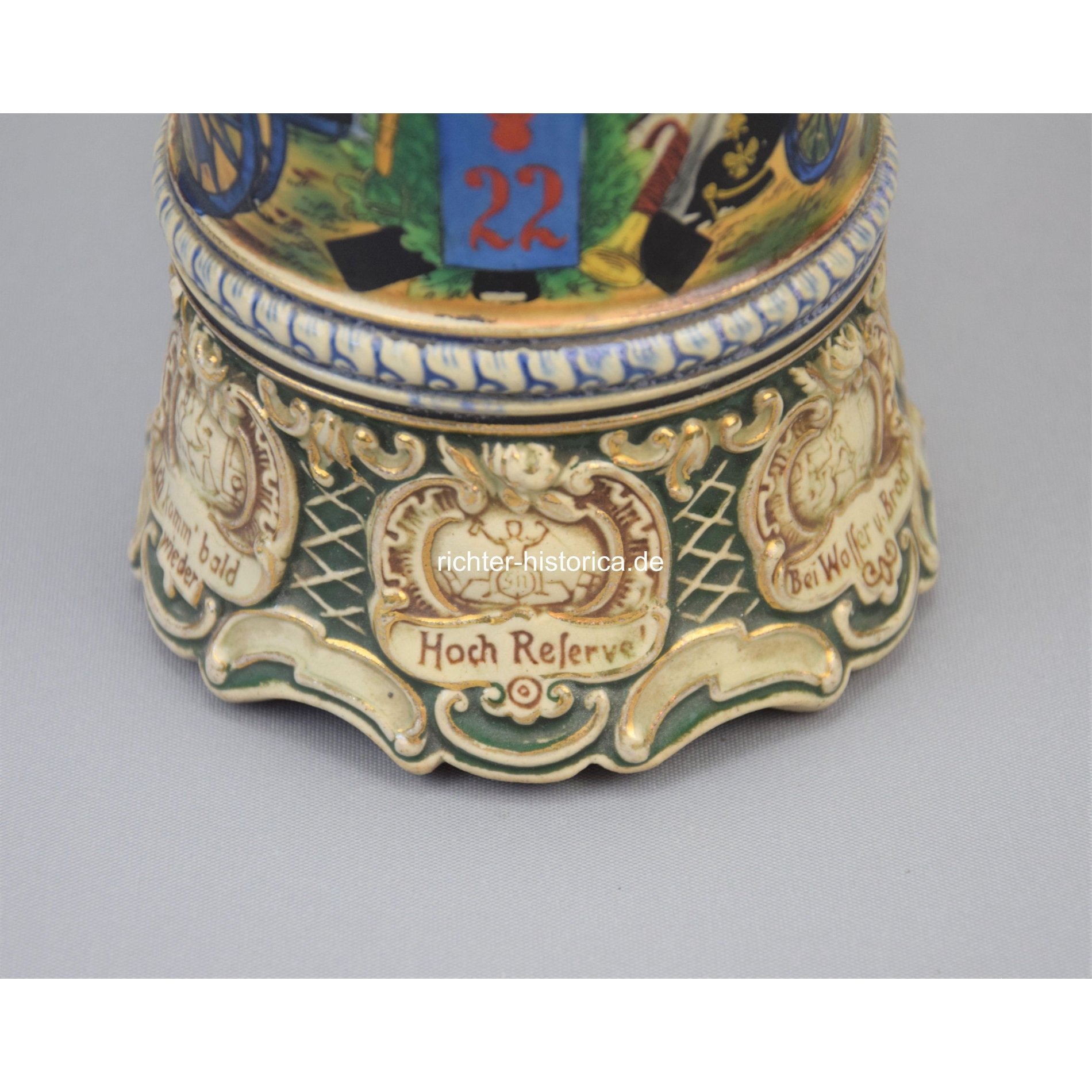 Großer Reservistenkrug Reserve 'Feld Art. Rgt. No 22 Münster' Westfalen 1906/08 — image 9