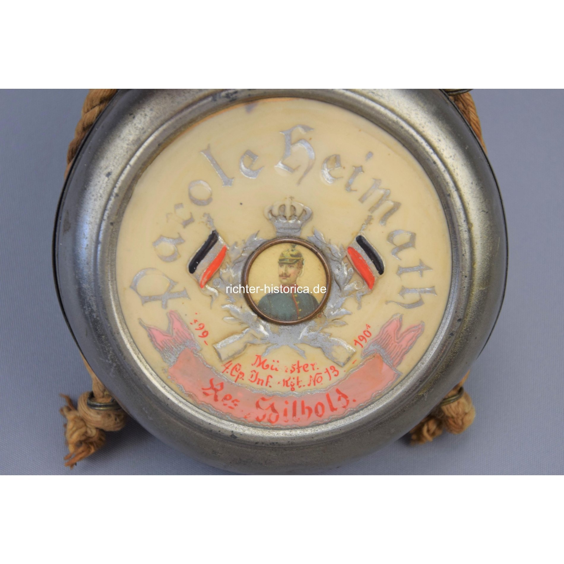 Reservisten-Feldflasche Parole Heimat 4.Kp. Inf. Rgt. No.13 Münster — image 3