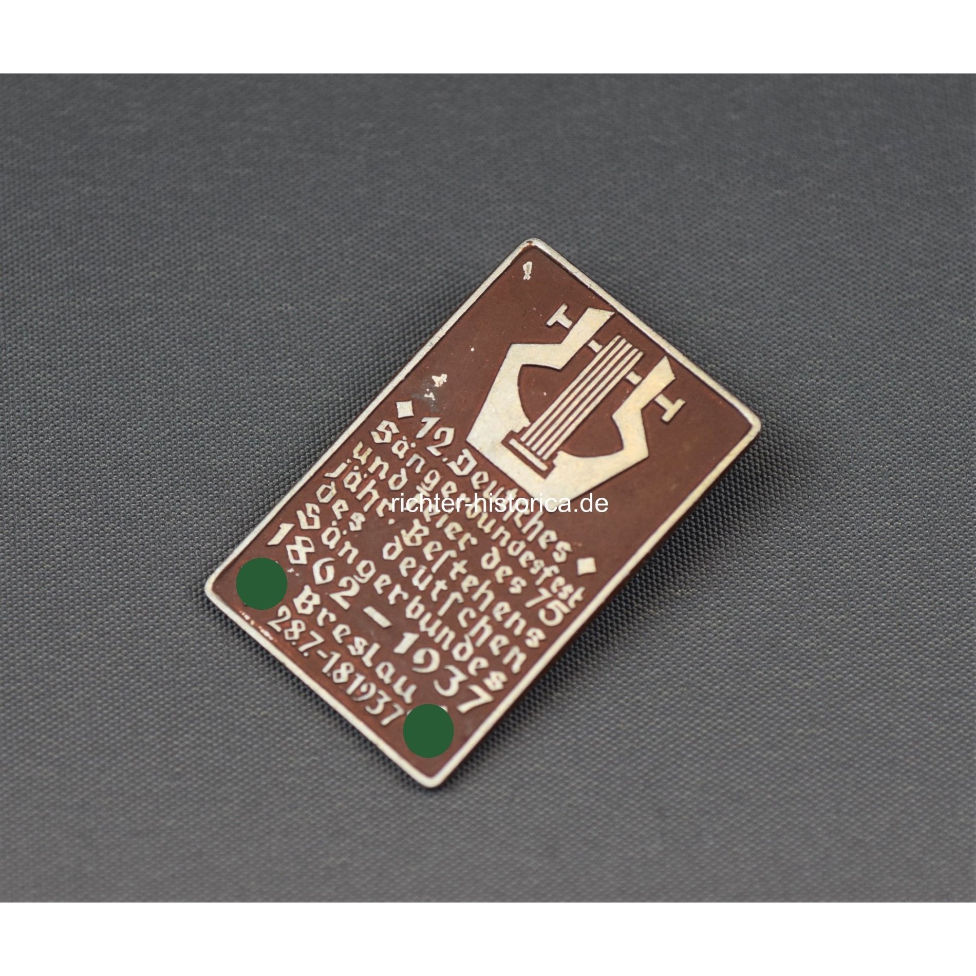 Abzeichen '12. Deutsches Sängerbundesfest Breslau 1937' — image 2