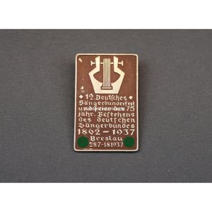 Abzeichen '12. Deutsches Sängerbundesfest Breslau 1937'