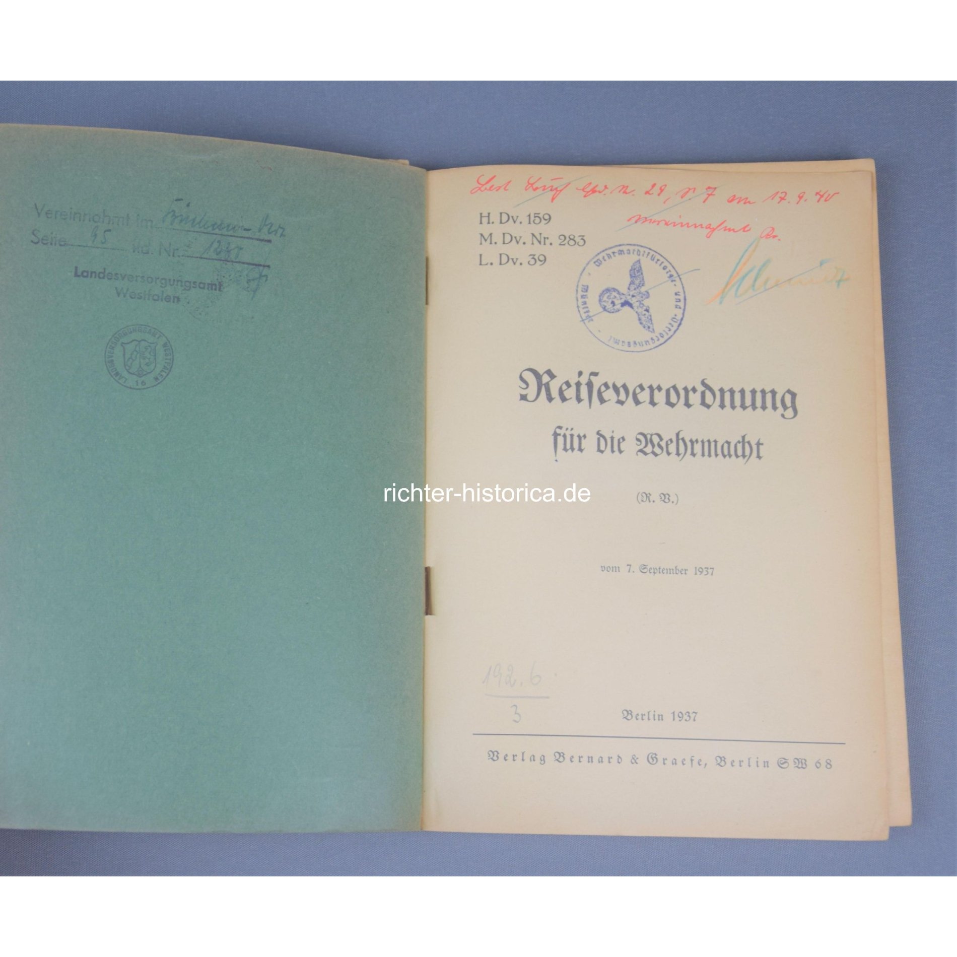 3 Hefte für die Versorgung, Reiseverordnung der Wehrmacht — image 3