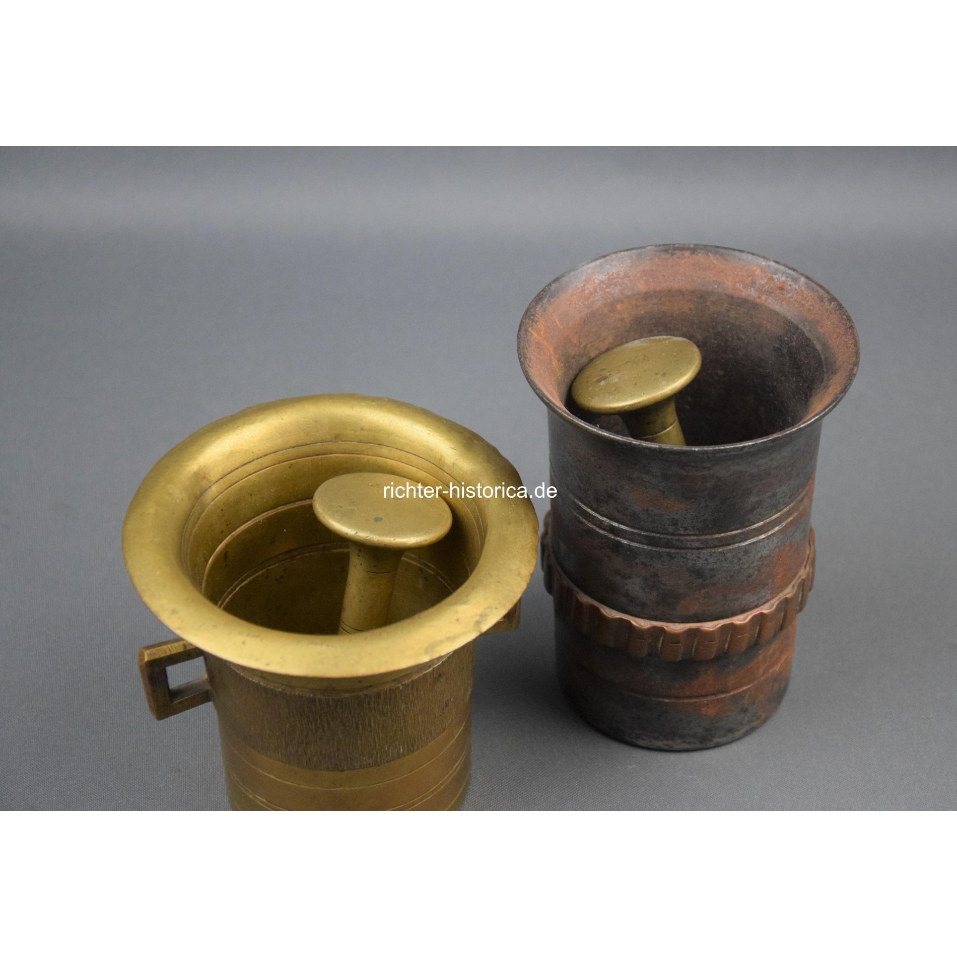 2 Mörser aus dem 1. Weltkrieg mit Pistill — image 2