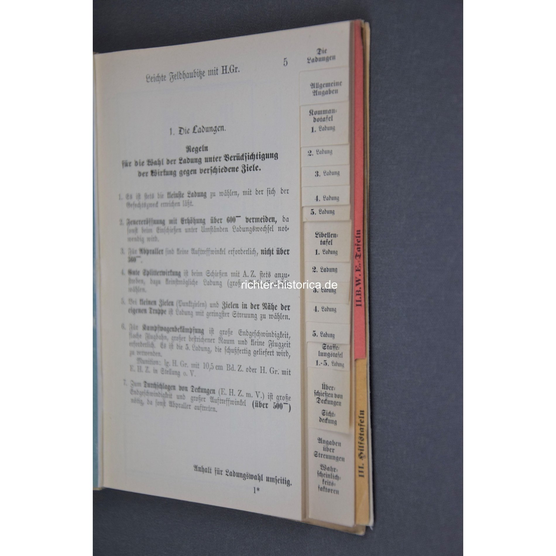 Schußtafel für die leichte Feldhaubitze mit der Haubitzgranate — image 3